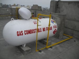 tanque de gas estacionario