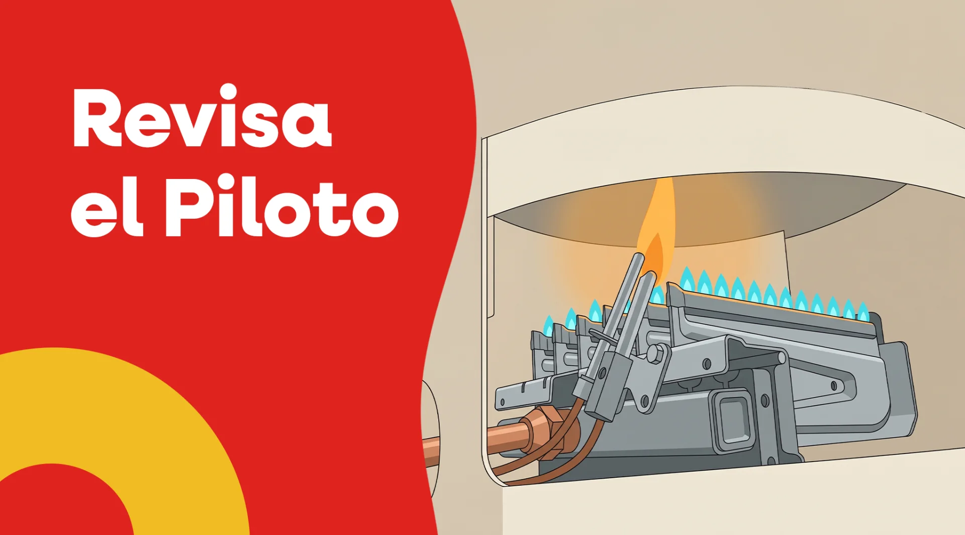 Revisión del piloto de un boiler de gas