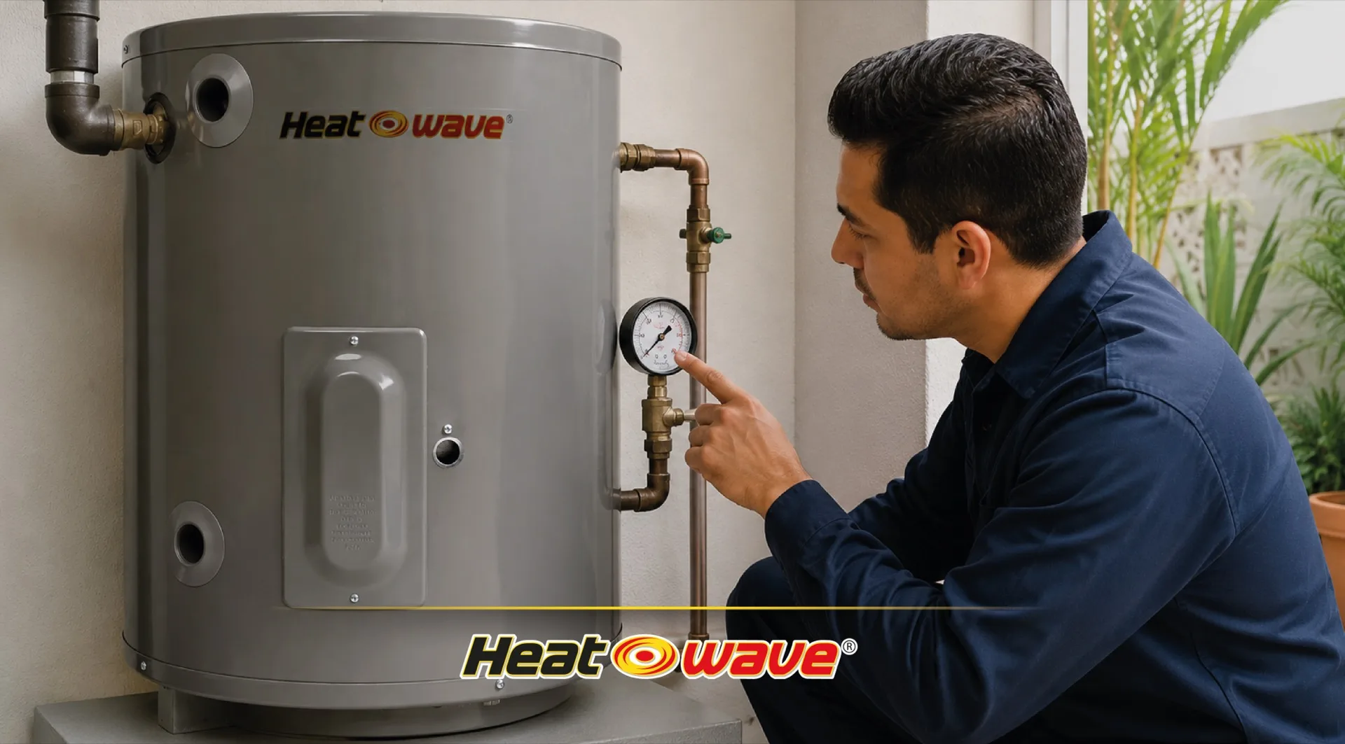 Revisión de la presión del sistema en boiler Heatwave
