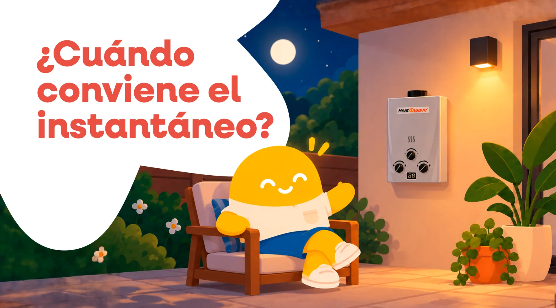 Boiler instantáneo Heatwave para departamento o hogar compacto